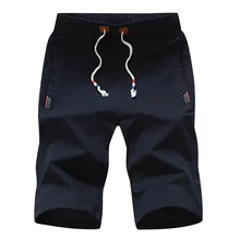 Летние шорты мужские хлопковые повседневные тонкие однотонные удобные мужские бермуды шорты