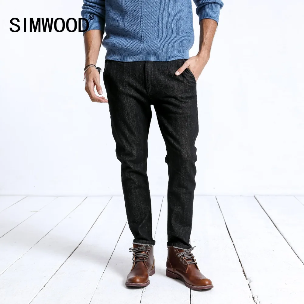SIMWOOD 2019 новые весенние джинсы для женщин мужчин Мода Slim Fit джинсовые мотобрюки