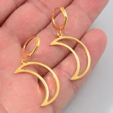 Серьги-гвоздики anniyo цвета золота с Луной для женщин и девочек, серьги праздничные подарки, Австралия, Новая Зеландия, Кирибати, ювелирные изделия, подарки#006009