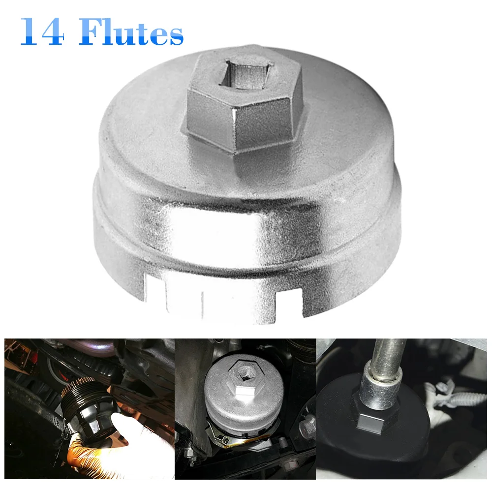 14 Flutes Oil Filter Wrench Cap Housing Tool for Toyota Corolla Rav4 Camry 4 cylin Fuel Filters