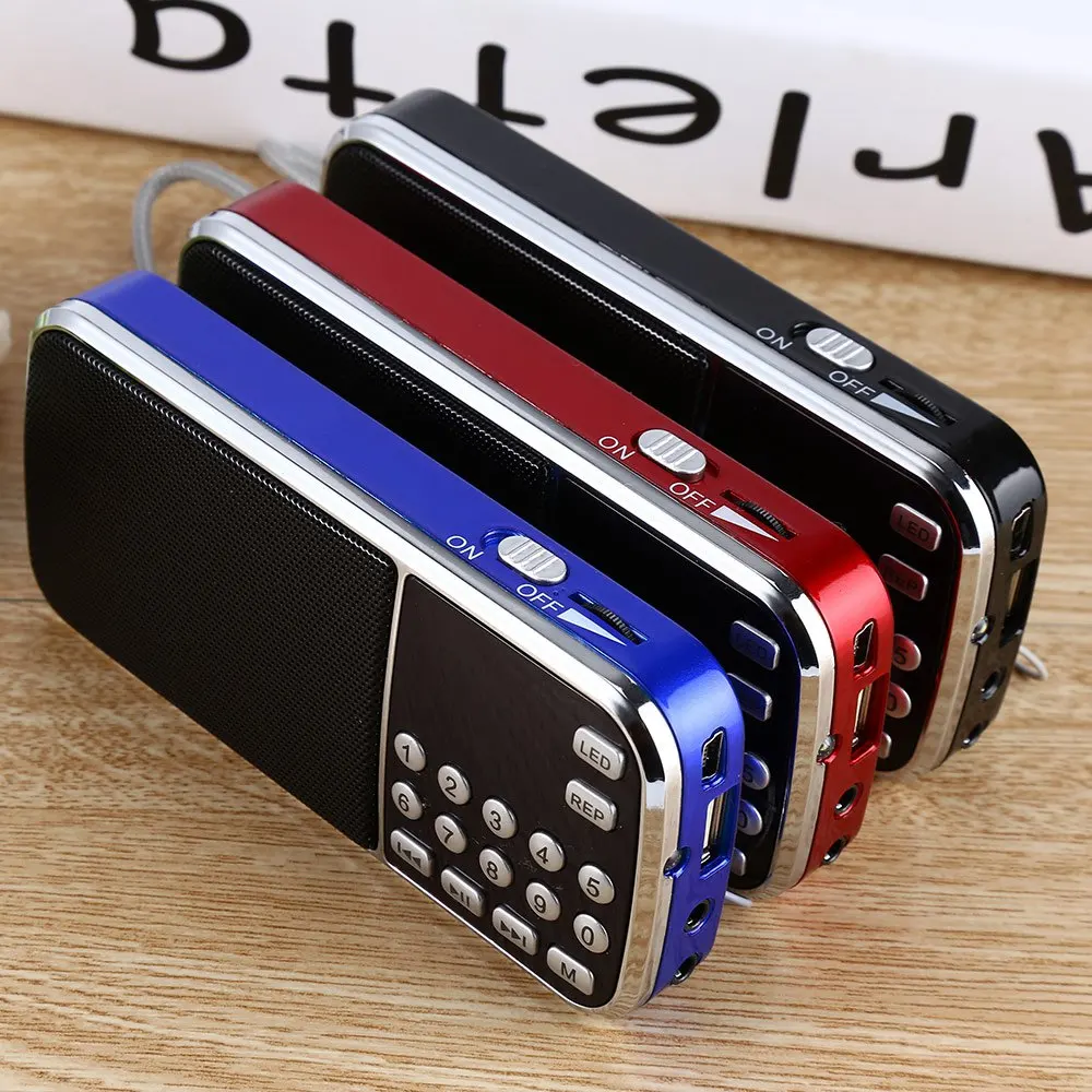 Ausuky портативный мини FM радио динамик музыкальный плеер TF карта USB для ПК iPod
