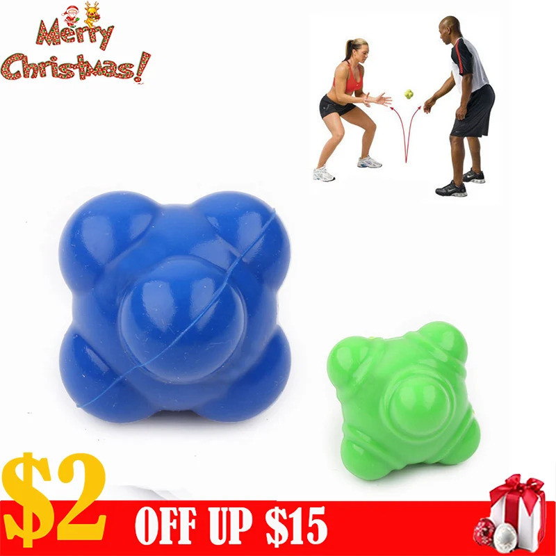 Hexagonal Reaction Ball Silicone Agility Coordination Reflex Exercise
