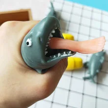 LANDZO Squishy Toys Funny Cannibal Shark Toys Antistress Banana Prank Toy for Children,Kids,Adult Venting Educational Toys Gift