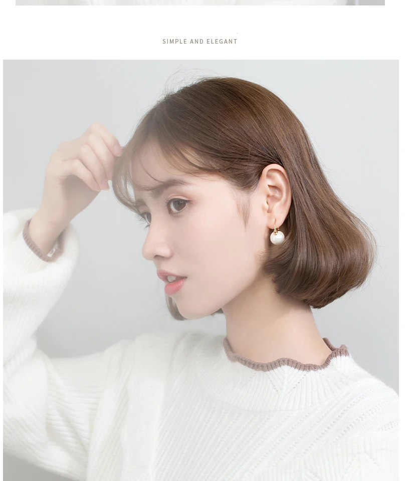 925 Sterling Silver Big Imitation Pearl Stud Earrings For Women Bride Wedding Party Jewelry Oorknopjes Boucles D Oreille Femme (3)