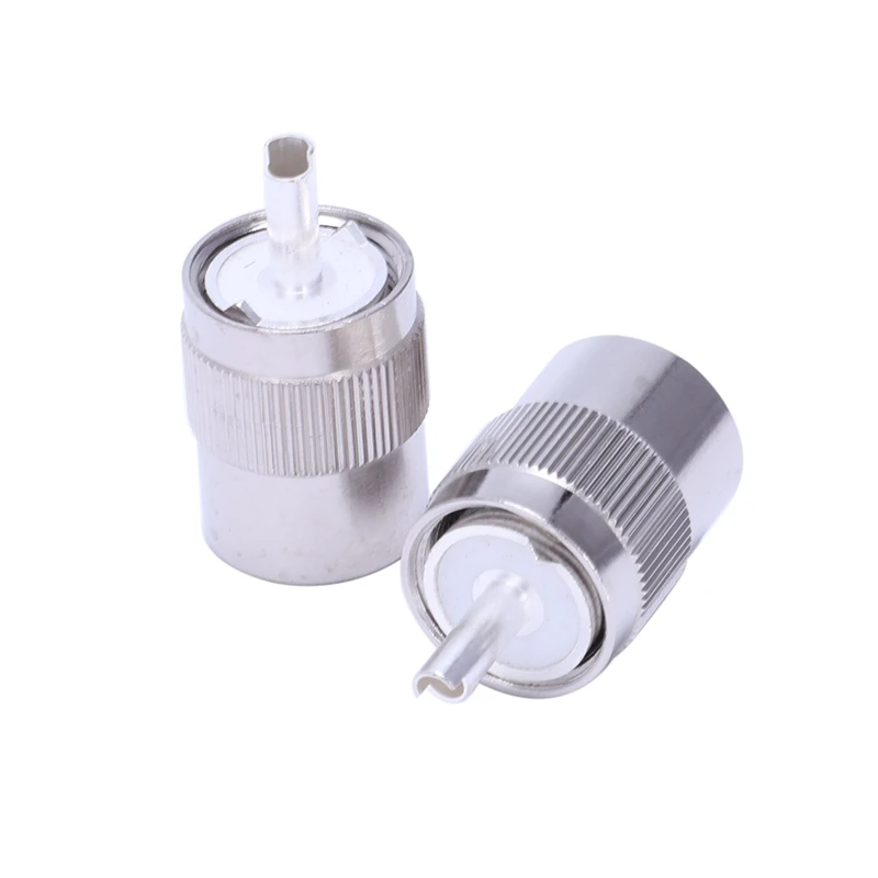 GiMiLiNK PL-259 UHF Conector De Soldadura Macho 50 Ohmios PL259 Enchufe Coaxial Recto Para LMR400 RG8 RG8U Belden 9913 RG213 Cable Coaxial De Baja Pérdida