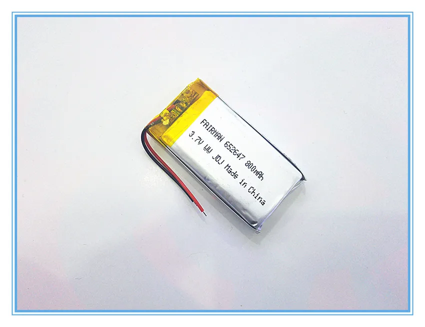 tablet battery 3.7V,800mAH,[652647] PLIB; polymer lithium ion / Li ion