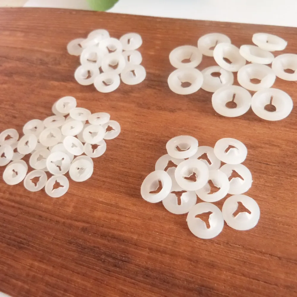 

9mm/12mm width white hand washer for toy eyes nose finding--100pcs/lot