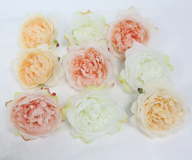 Flone 11cm DIY High Quality Artificial Peony Flowers Head Fake Flower Silk Flower For Wedding Home Party Decor Art Floral (6)