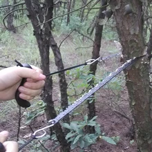 Herramientas de mano de supervivencia de emergencia, sierra de cadena de bolsillo, sierra de cadena plegable, Asa exterior, sierras ISP, herramientas portátiles de Demel HT1204