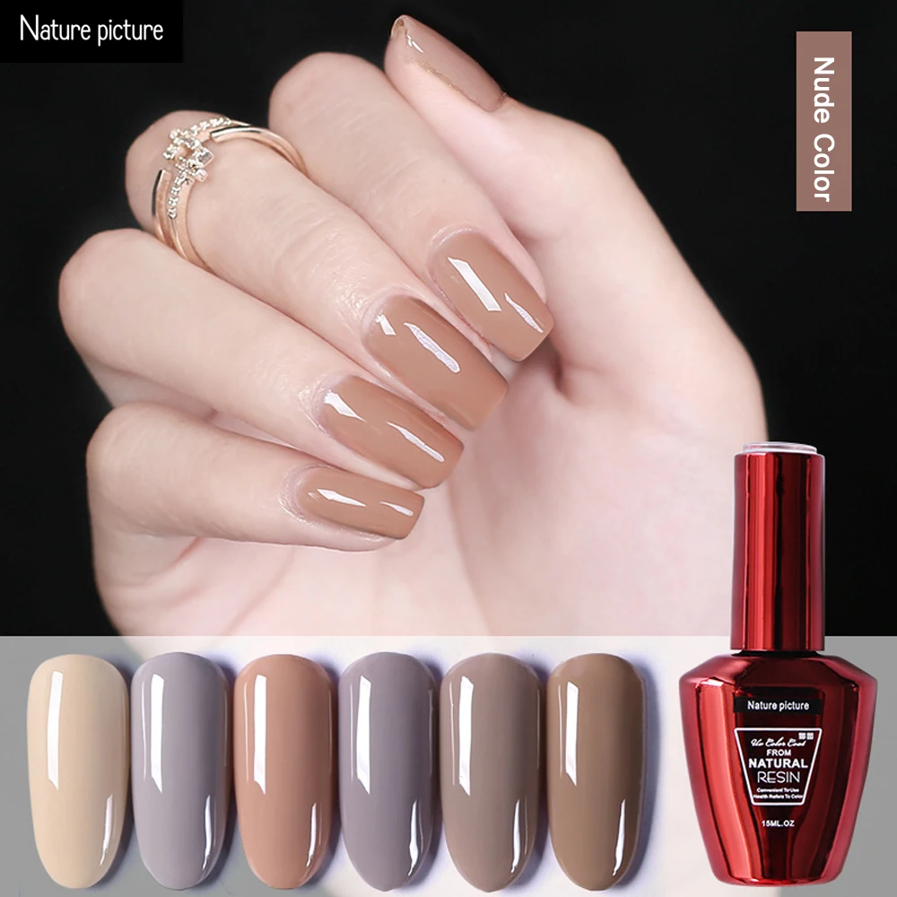 15ML Nude Color Serie Gel Nail Polish Soak Off Gel Polish Long Last UV