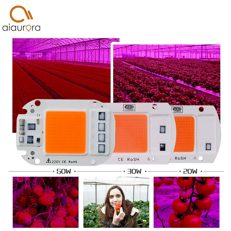 Гидропонное освещение для выращивания растений 220 В 20 Вт 30 50 Вт|full spectrum|led growled grow