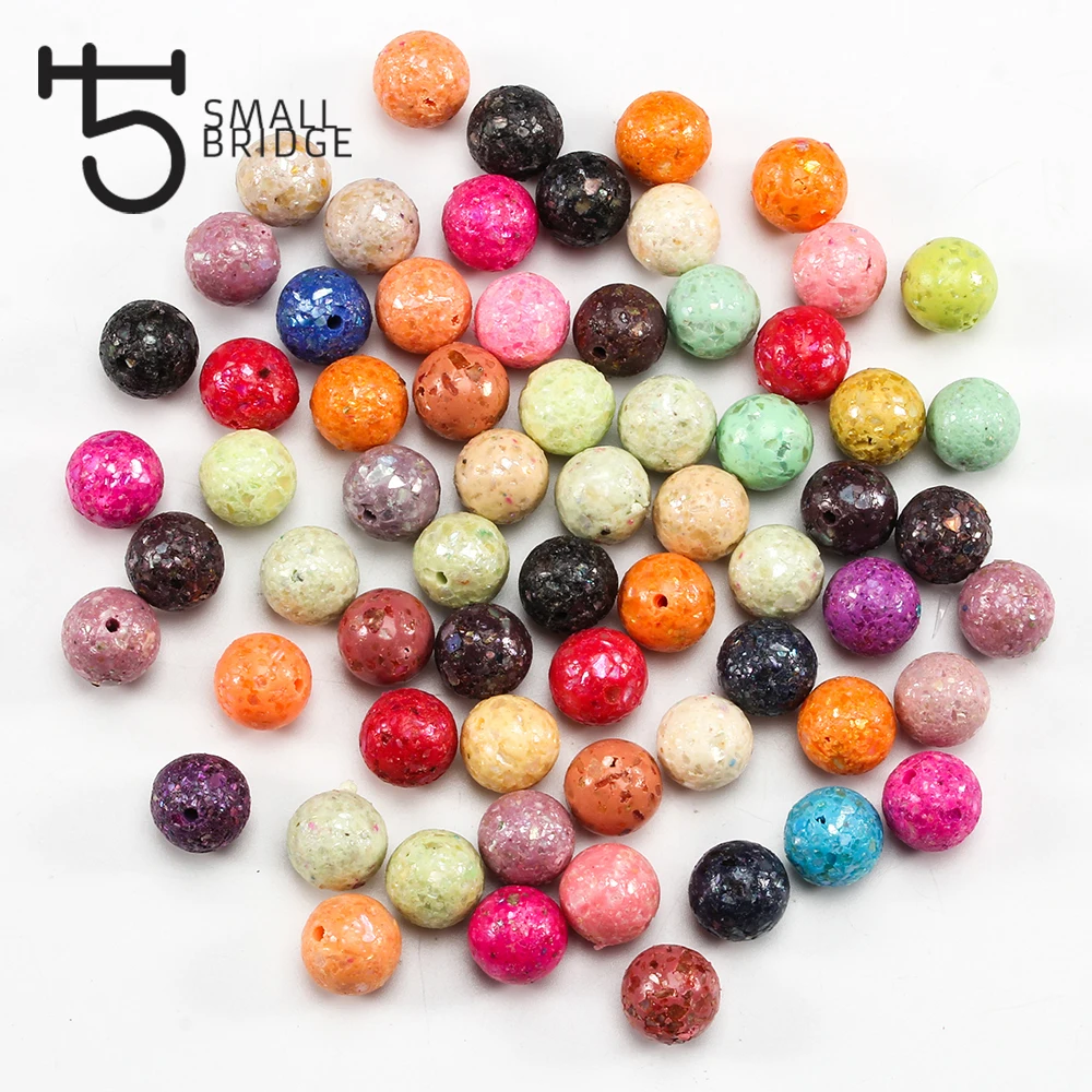 Buy 8 10 12 14mm Round Glitter Polymer Clay Beads For Jewelry Making Women Diy