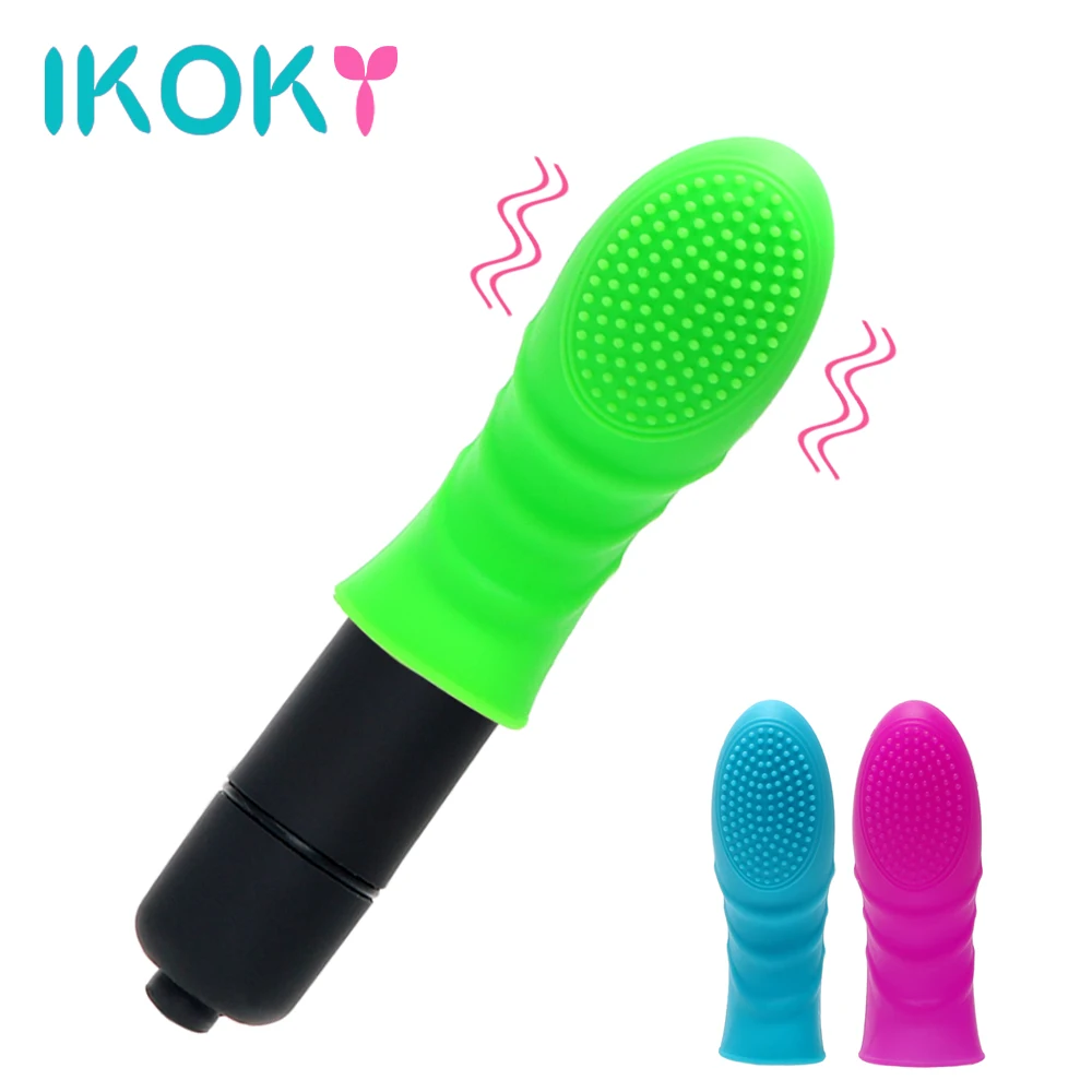 Ikoky палец Вибрационный длинные Пуля Вибратор Секс-игрушки для Для женщин женские G Spot Массажер для взрослых товары стимуляция влагалища