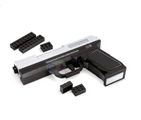 Air Gun new Army Pistols Air Gun Enlighten Building Block Set 3D Construction Brick Toys Educational Block toy for Children enlighten fight inserted assembled building blocks 407 set brick black weapon compatible air gun block model pistol toy for boys