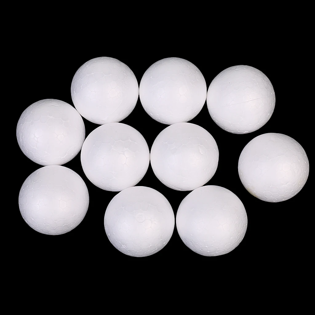 

10pcs 5cm White Modelling Kids Craft Party Polystyrene Foam Balls Christmas Ball Ornaments Decoration DIY Wedding Supplies Acces