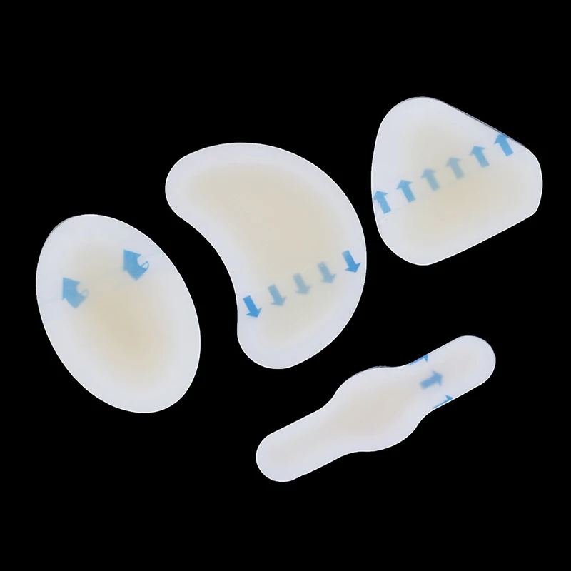 Heel Anti-wearing Heel Sticker Adhesive Hydrocolloid Gel Blister Plaster Pedicure Patch Silicone Gel Soft Sticker 4pcs/set shoe repair patches shoe repair patch shoe repair stickers shoe stickers