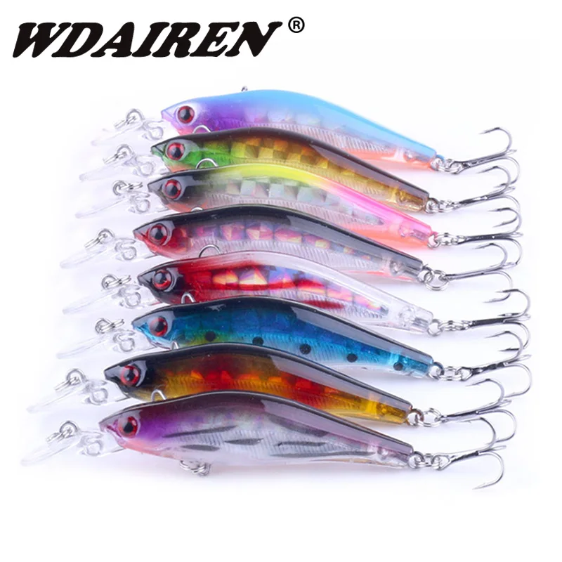 

8Pcs/set Minnow Fishing Lure 8.5cm 6.5g Wobblers Crankbait Japan Artificiais Hard Bait Swimbait fishing tackle para pesca