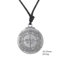 Minimal Double sided Talisman For Good Luck of Solomon Pentacle Seal Pendant Necklace Jewelry wicca Tlisman amulet for Best Gift
