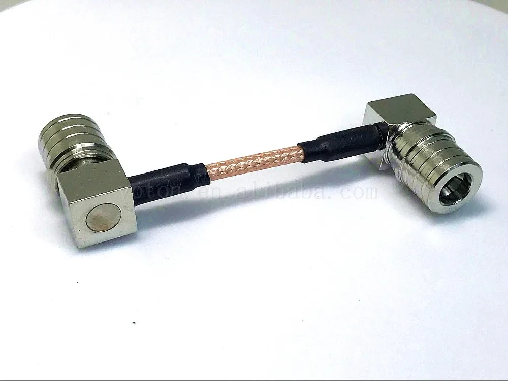 QMA male right angle to QMA male right angle with RG316 cable 5cm3