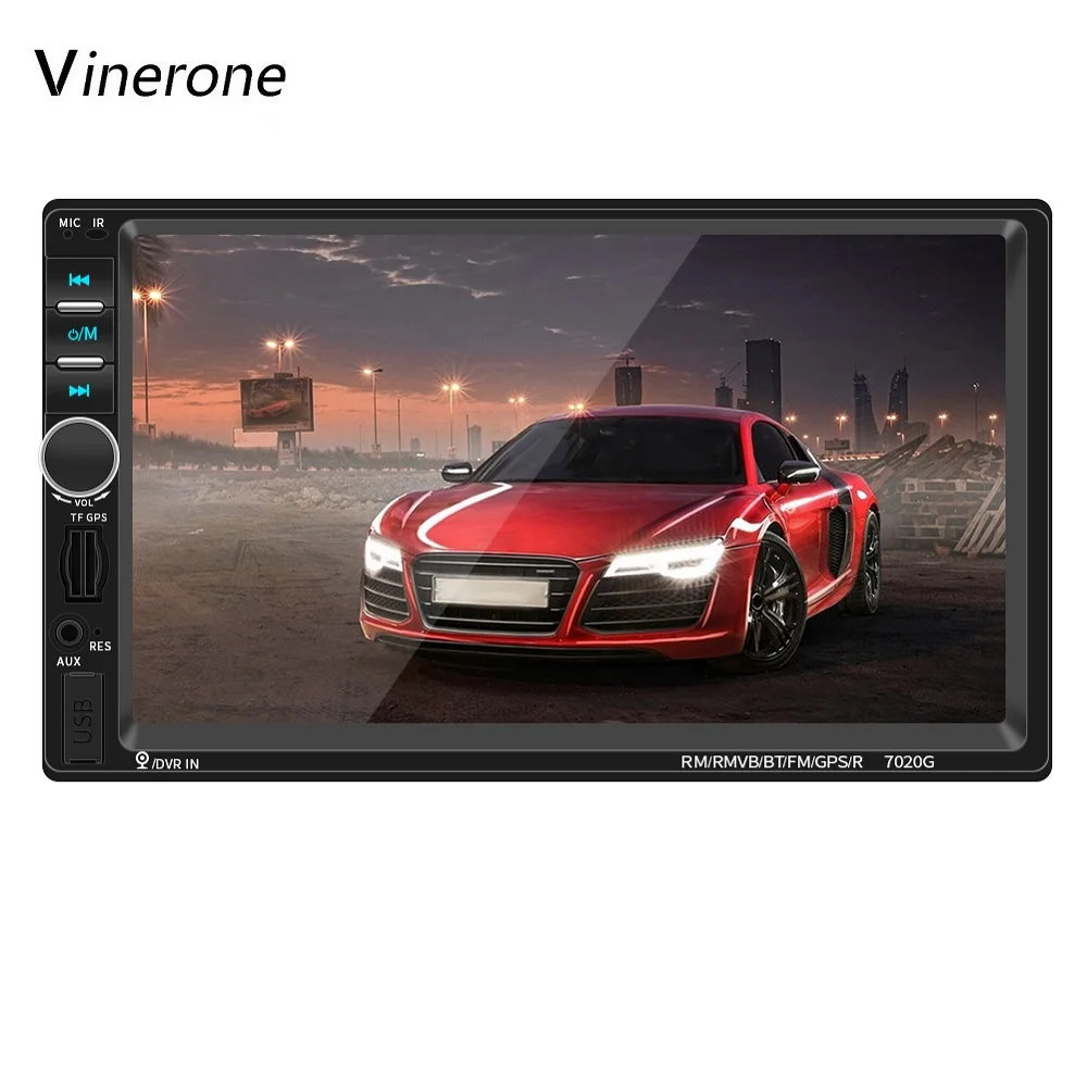 Автомагнитола 2 DIN 7 дюймов 1080P Bluetooth сенсорный экран GPS навигация с дистанционным