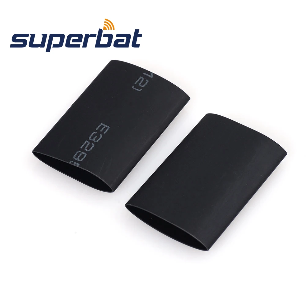Superbat 100pcs Black Heat Shrink Tubing Wire Wrap Sleeve 12mm Diameter 30mm Long for RG8 LMR400 Cable