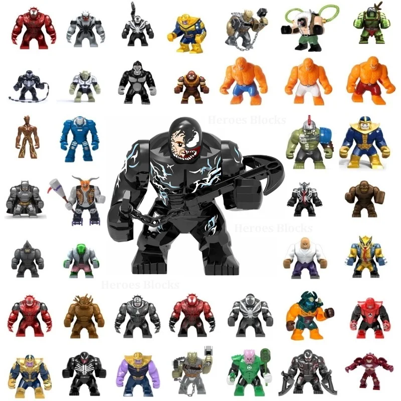 Один продажа Большой Размеры Super Heroes Venom кровопролитие Бэтмен танос модель мини-строительные блоки кирпичи игрушки детям совместимый