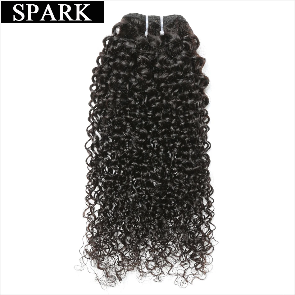 Spark Brazilian Kinky Curly font b Hair b font One Bundle Natural Color 1B 8 26