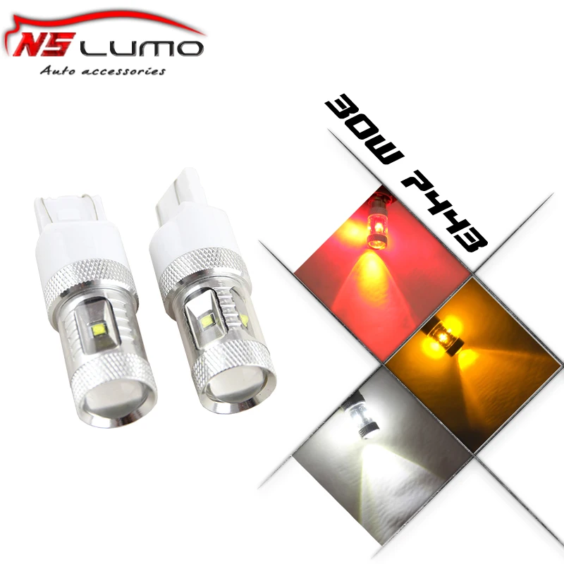 2x High Power 60W C REE T20 7443 LED Bulbs For Car Reverse Lights Signal Backup DRL Lights DC12V