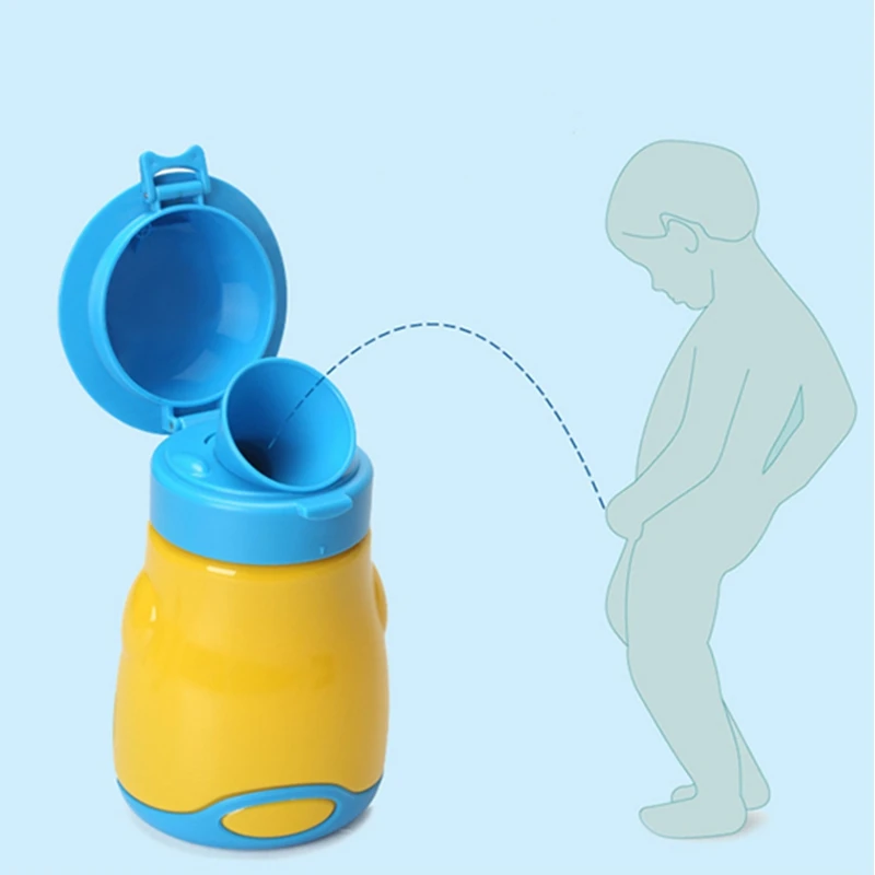 

Cute Portable Baby Boy Travel Car Camping Pee Pot Bottle Children Urinal Toddler Chamber Pot Boy Toilet Potty Urine Bottle WC