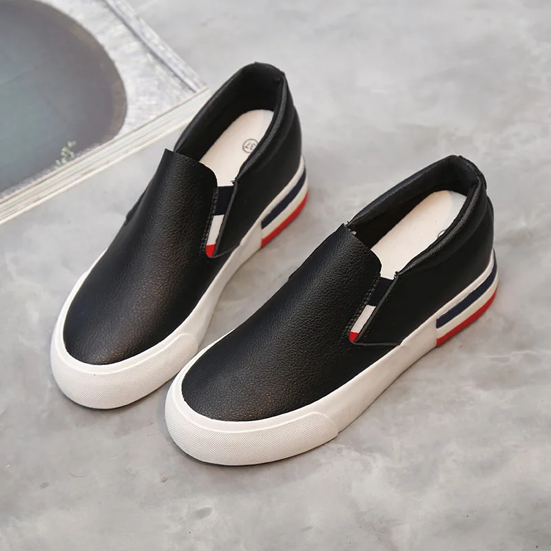 

White Vulcanized Ladies Solid Tennis Shoes Female Fashion Casual Footwear