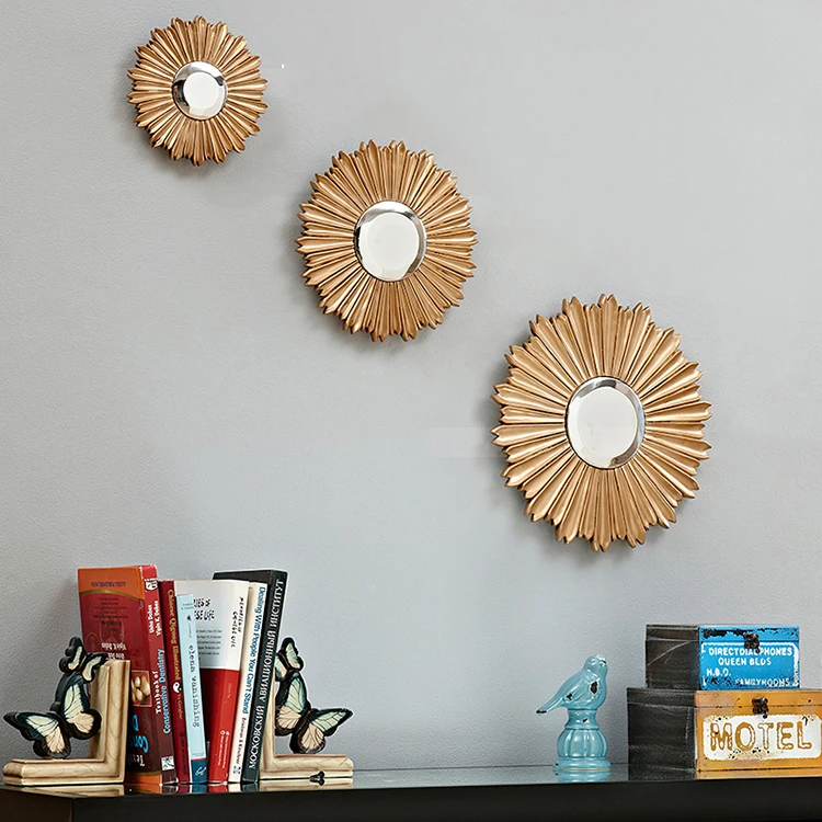 

Aqumotic Mirror Sun Wall Decor Decoration Mount TV Backdrop 1pc Party Room Hanging The Suns Nursery Decoration Intdoor