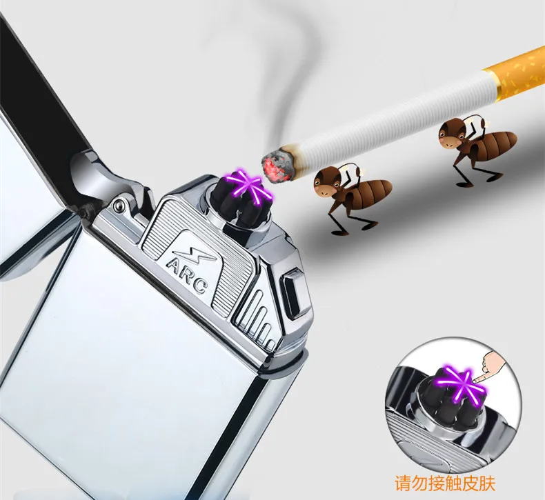 Новая JLBS156 двойная дуговая зажигалка, ветрозащитная электронная usb-зажигалка для перезарядки сигарет, электрическая сигарная зажигалка