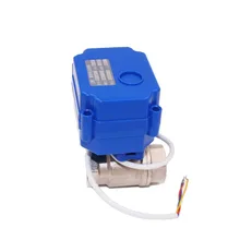 3/" электрический шаровой кран AC/DC 12 V моторизованный шаровой клапан(CR 05), DN20 электрический клапан 5 Провода с сигналом отзывы