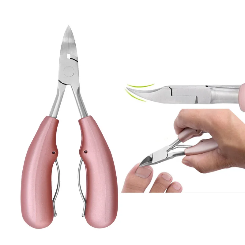 

2 Springs Curve Head Nail Scissors Tough Hard Toe Nails Clipper Manicure Tools Ingrown Toe Nail Trimmer