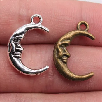 

WYSIWYG 10pcs New Alloy Curved Crescent Moon Charms Pendant For Jewelry Making DIY Handmade Craft Jewelry Making Accessories