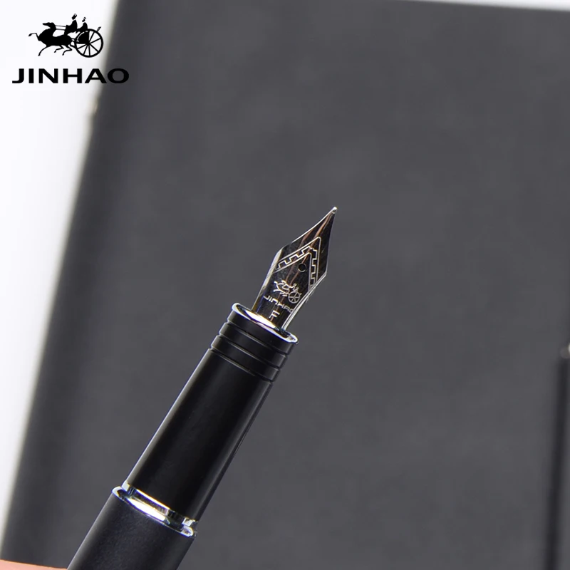 Роскошная перьевая ручка Jinhao, матовая, средняя, чернильная ручка, авторучка, высокое качество, Dolma Kalem, школьные, офисные, Подарочные канцелярские принадлежности