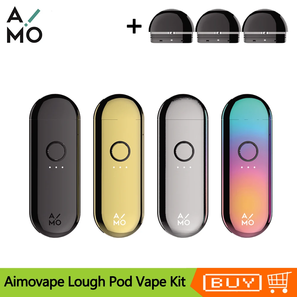 

Original OVNS Aimovape Lough Pod Vape Kit 400mAh Battery All in one Vaporizer With 1.0ml Tank Cartridge Electronic Cigarette Kit