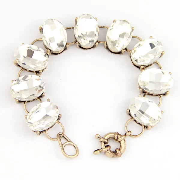 Женский овальный браслет в горошек с кристаллами|bracelet fashion|fashion braceletbracelet bracelet |