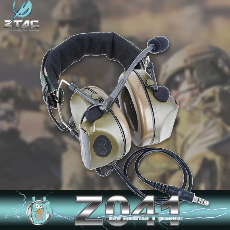 Element Z tactical 4th Generation Chip Earphone Comtac Ii Peltor Noise Canceling Headset Radio Militar Z041 3