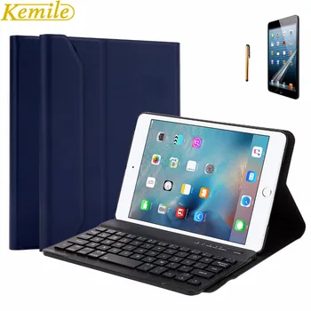 

Kemile Portable Removable Wireless Aluminum Alloy Bluetooth Keyboard Ultra Slim Magnetic Cover Stand For iPad Mini 1 2 3 Keypad