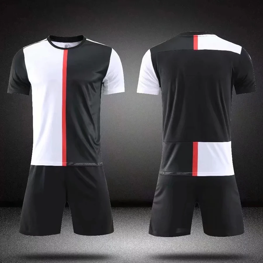 

LOGO Custom football uniform kits 2019-2020 Home Soccer Jerseys Men Kids Soccer Sets Customize name number