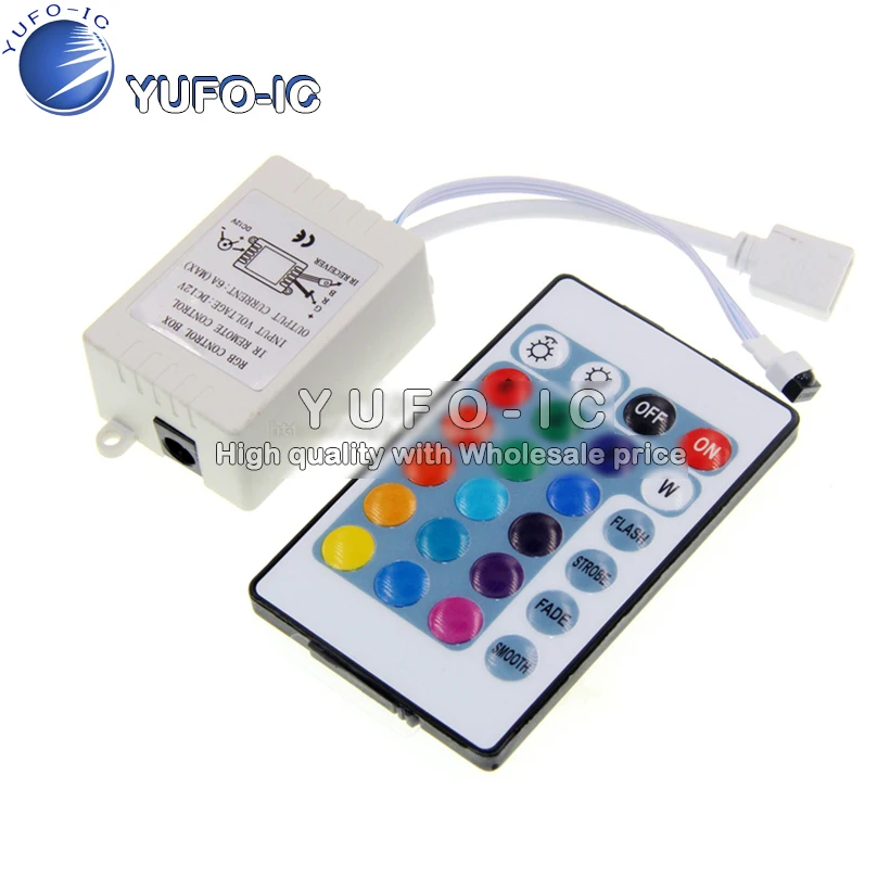 12 V контрольный ИК 24 ключ RGB семь фонарей с жесткой лампой 3528 5050 модуль IR44 пульт