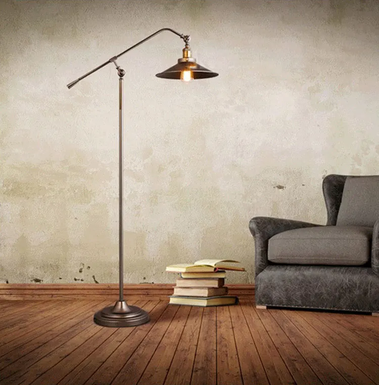 Brief floor lamp iron industrial loft standing lamp home reading ... Fed loft lampe