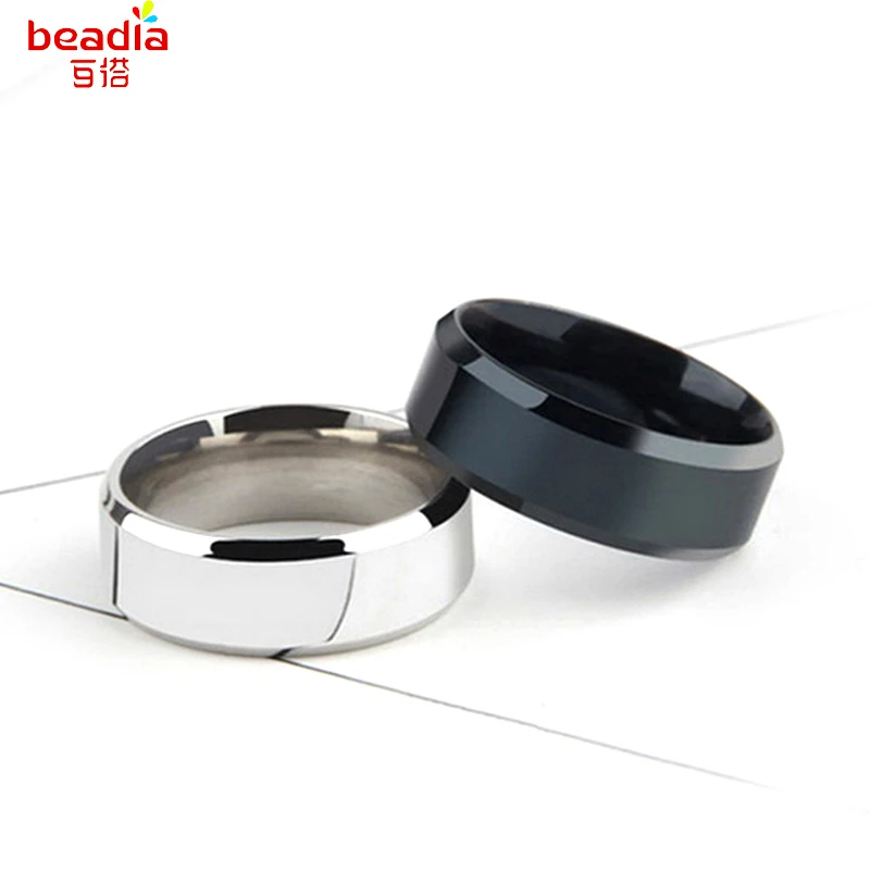 

New Arrival 17-22mm 1pc/bag Hypotenuse Smooth Ring All Compatible None Bridal Sets For Unisex