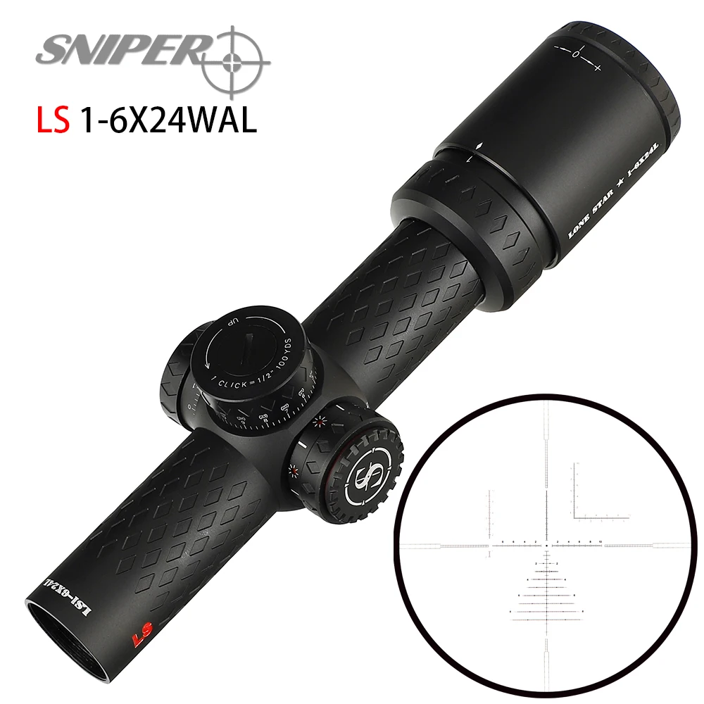 Прицел снайперский LS 1 6X24 WAL 35 мм компактный винтовочный оптический прицел с