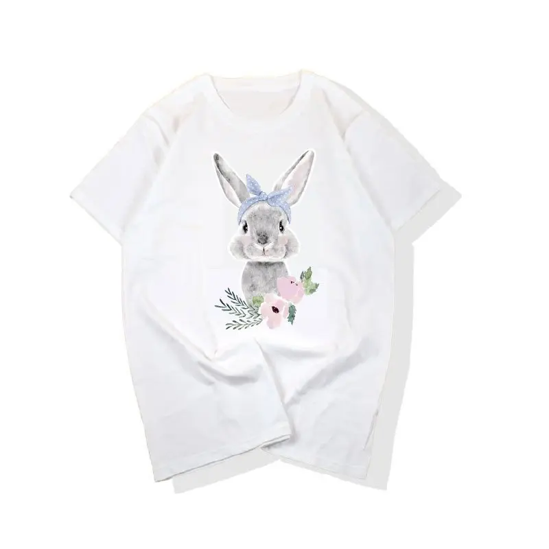 14x23,5 см модные наклейки с изображением мультяшного кролика, железные нашивки, моющиеся Аппликации, а-уровень теплопередачи для самостоятельного изготовления аксессуаров, одежды