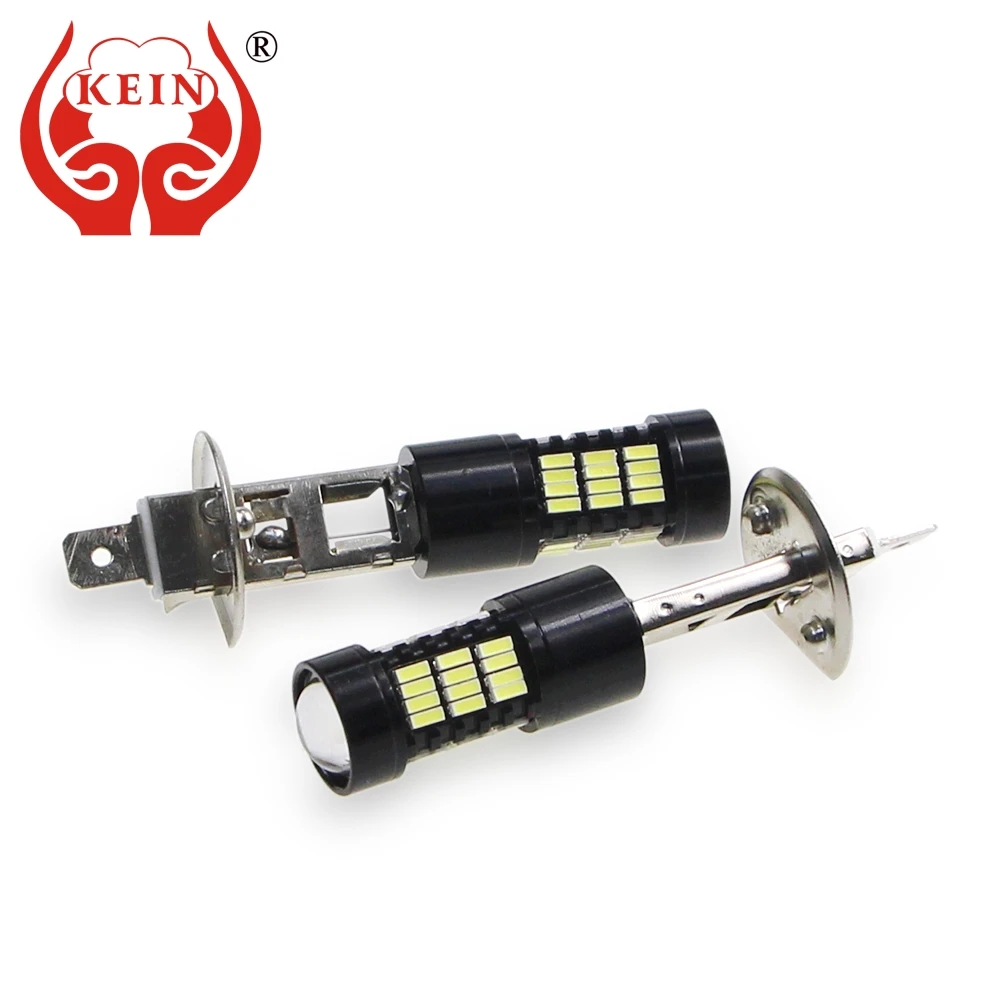 KEIN 2pcs Super Bright H1 led fog light 54smd car Lights 4014 Daytime Running DRL auto Vehicle External lights Day Driving 12V | Автомобили