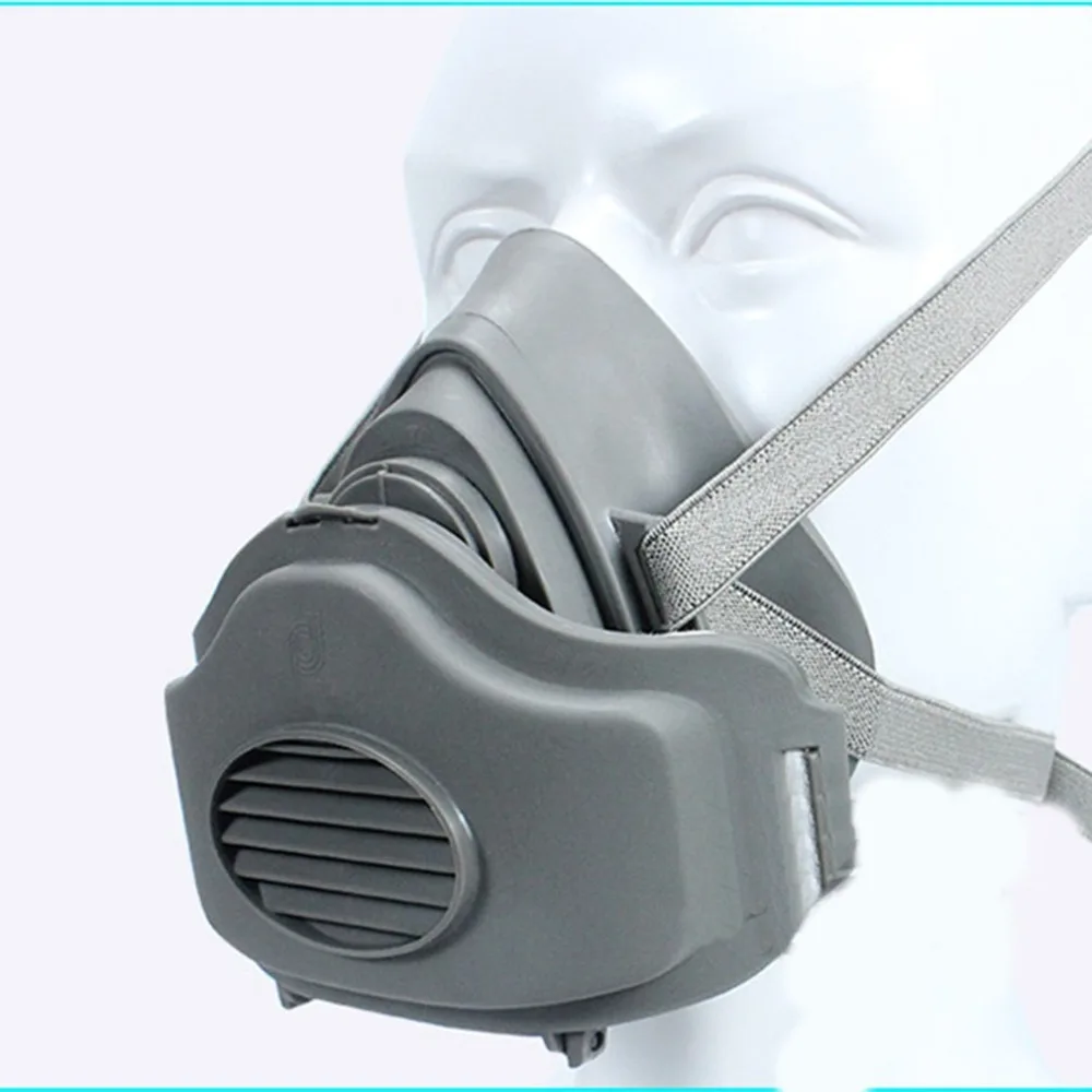 

Filter cotton Half Face Gas Mask Dust Anti Industrial Conatruction Mask Breathable Dust Pollen Haze Poison Mask Comfortable