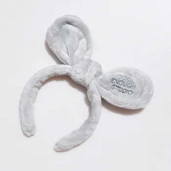 

The new rabbit ear hair hoop embroidery bow hair hoop macaroon hair accessories