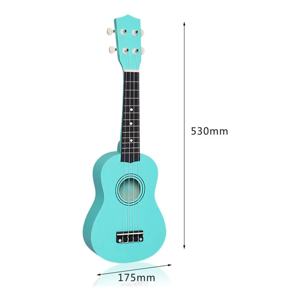 21 дюймов миниатюрная гитара укулеле-сопрано фирмы Винтаж акустика сопрано Гавайские гитары четыре 4 струны для музыкального инструмента